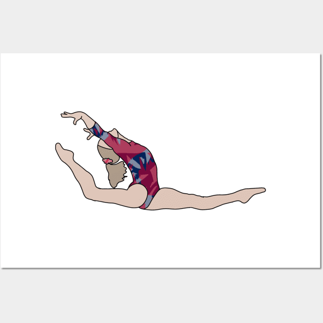 Riley McCusker Gymnastics Drawing Wall Art by GrellenDraws